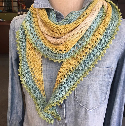 It's a Spring Fling shawl Knitting class     Saturday May 24 & 31
